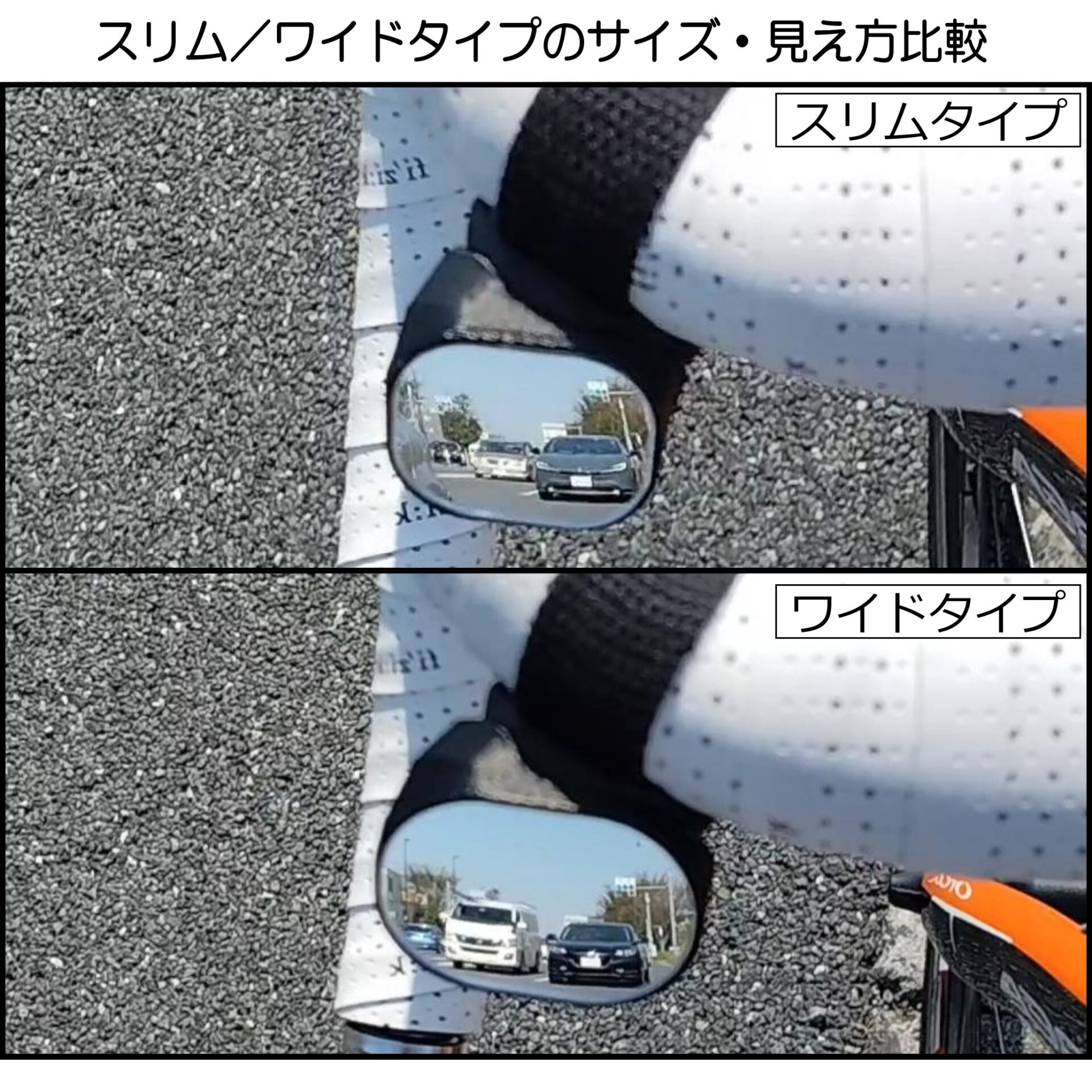 ロードバイク専用 リアビューミラー ワイドタイプ (左側用) - 画像 (9)